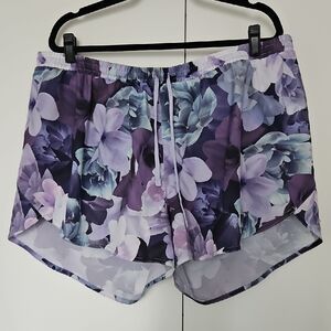 Old Navy Purple Floral Athletic Shorts
